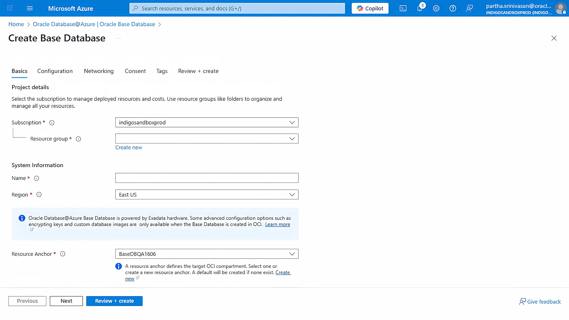 Create Base Database view