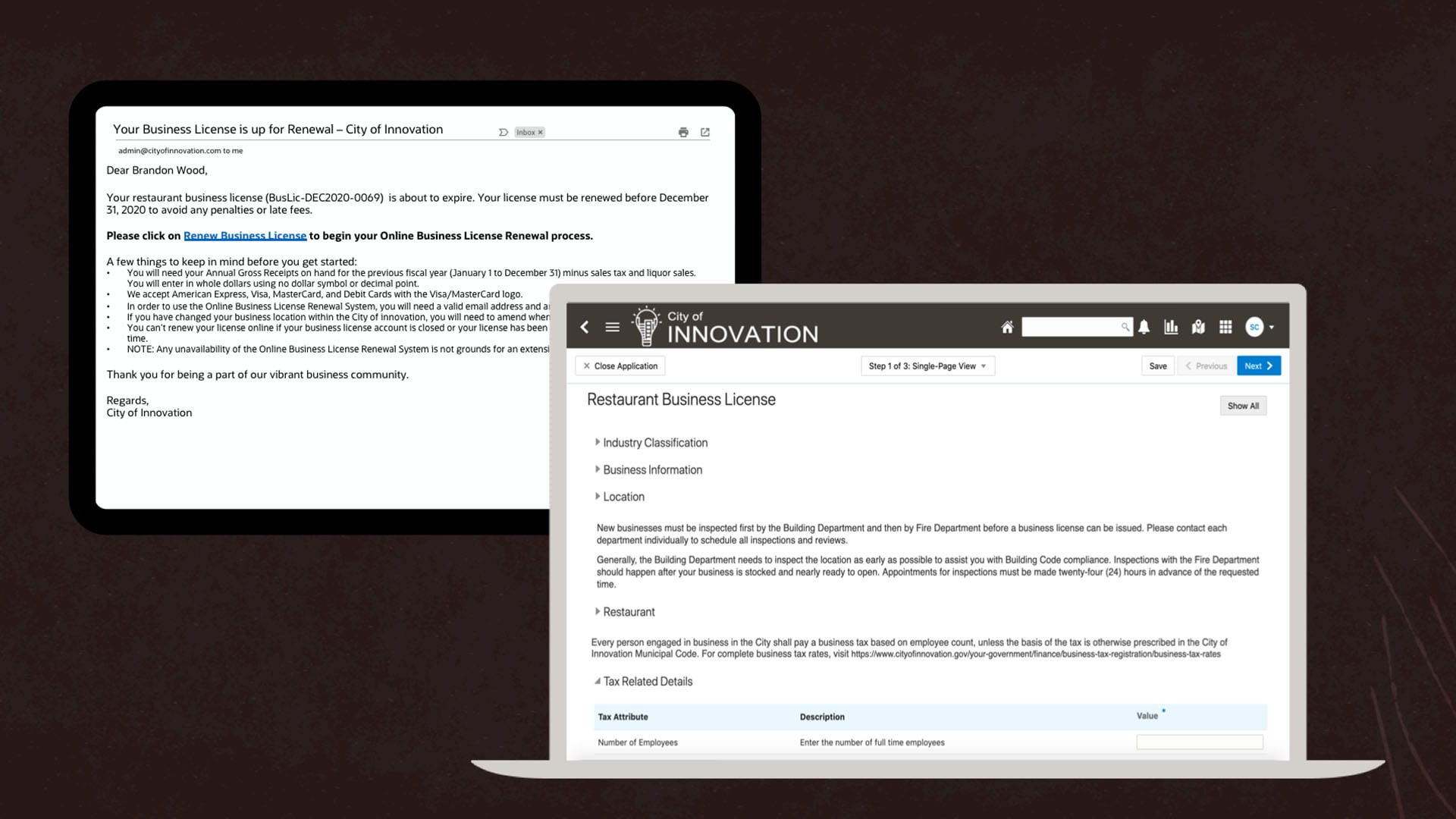 Easily process license renewals online imgage