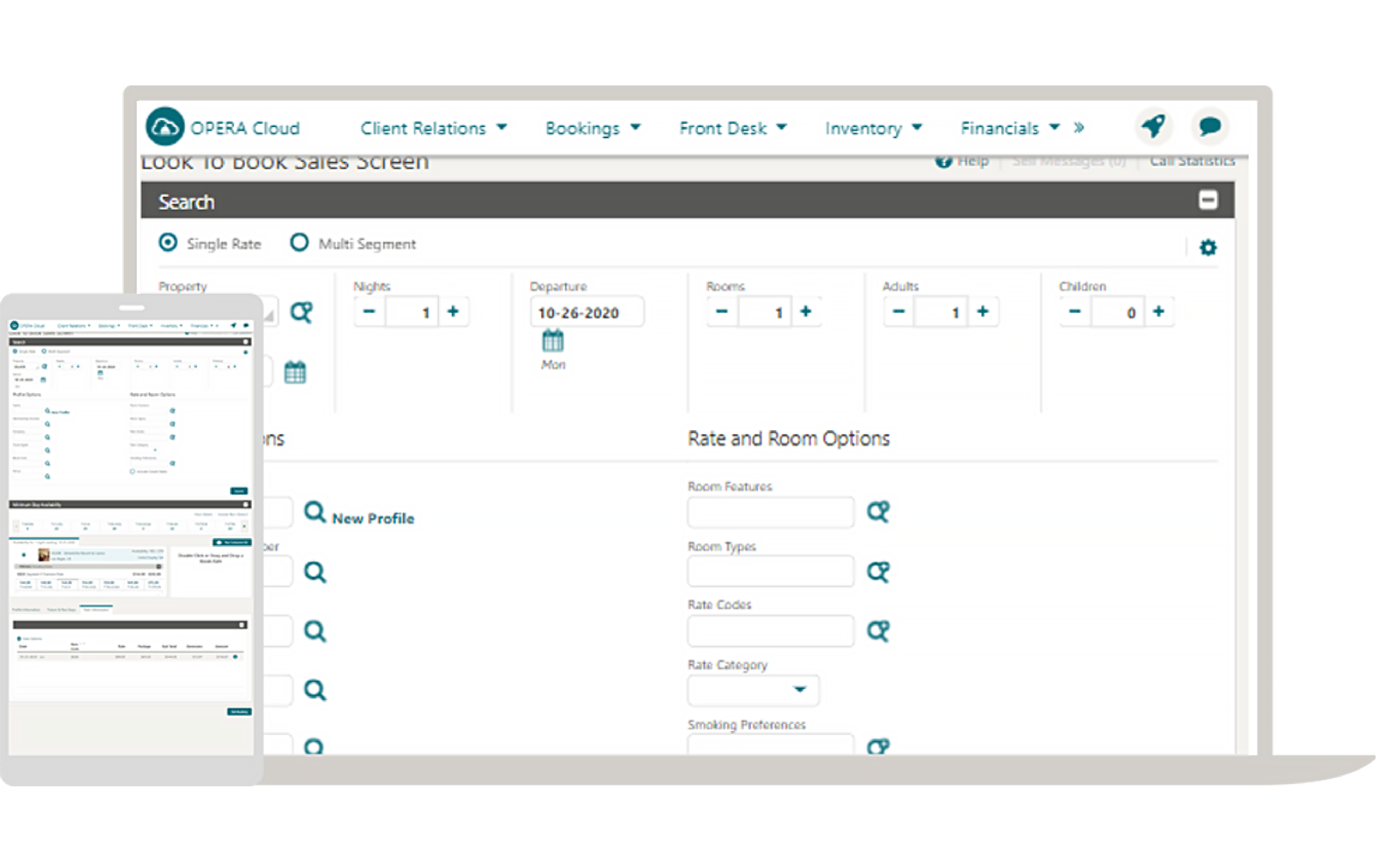 Look to book screen shot